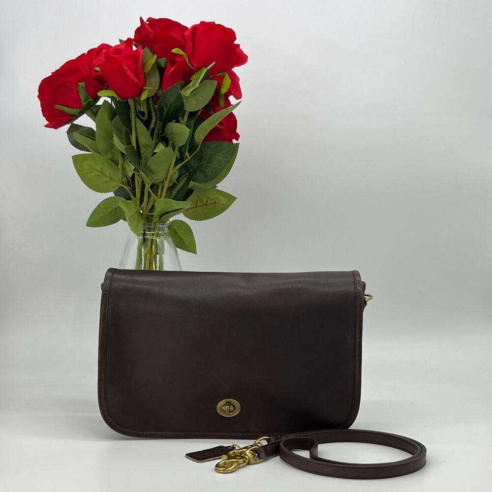 Vintage Coach NYC Convertible Clutch 9635 Mocha Brown
